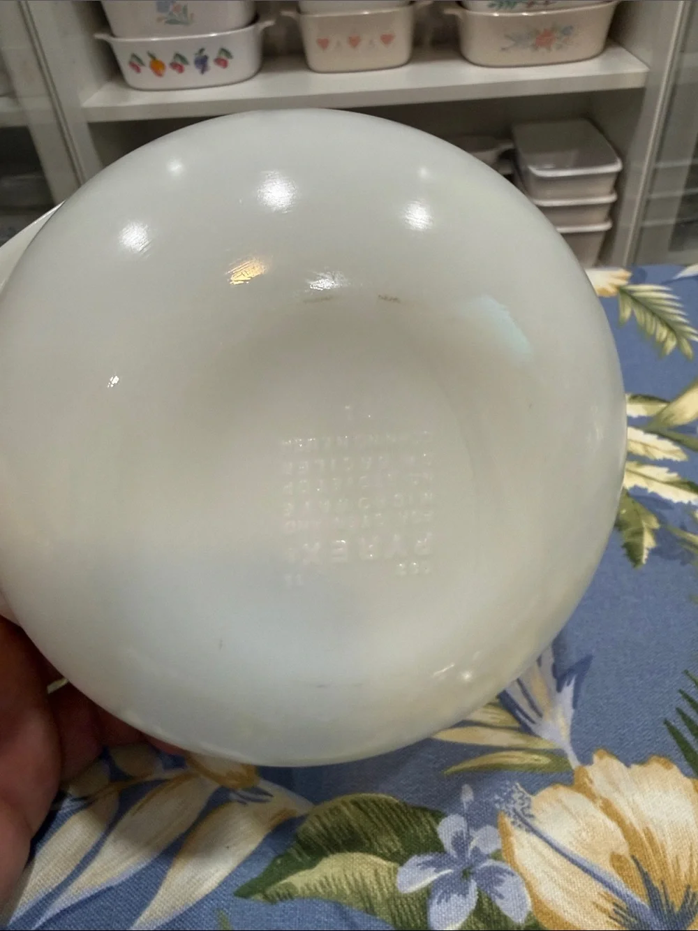 Pyrex White Milk Glass Baking Dish Lid 022         1 Liter